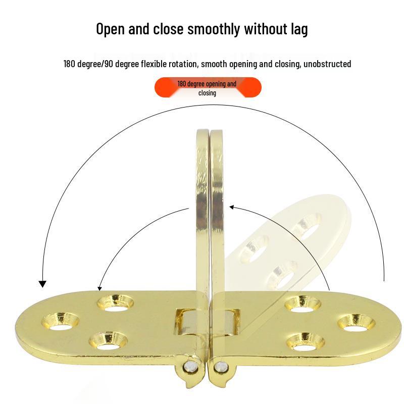 Semicircular Stainless Steel Concealed Folding Door Hinge, Alloy 180° Round Table Top Hinge