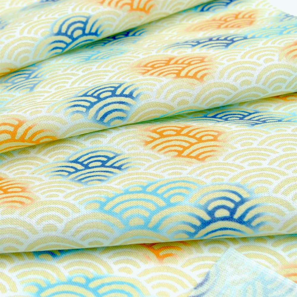 Hamamonyo Tenugui Hand Kasumi Seigaiha (Japanese Towel) - (wave Pattern)