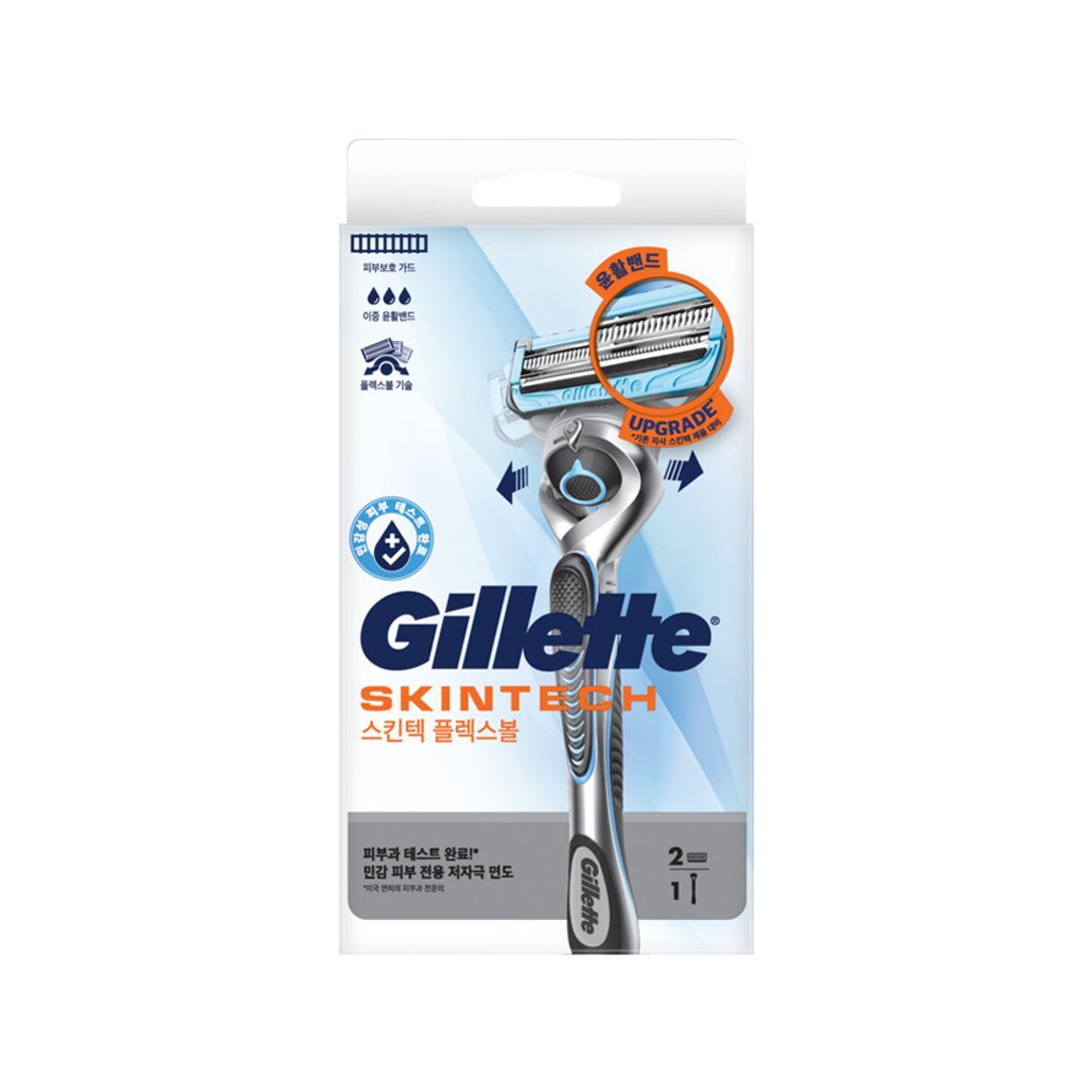 SkinTek Manual Razor Handle (1 Pack) + Razor Blades (2 Pack)