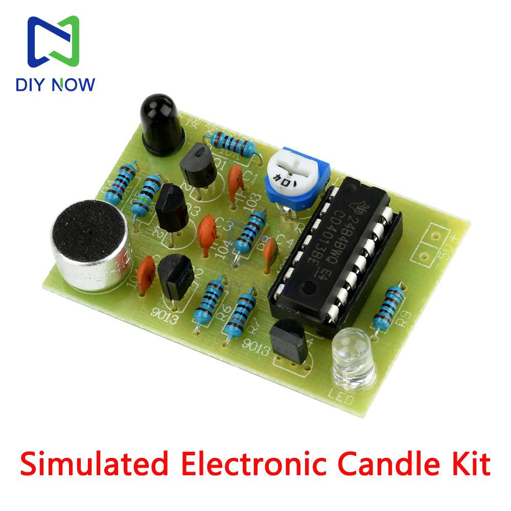 DC 5V Simulated DIY Electronic Candle Making Kit Light And Blow Control Simulated Candle Electronic Soldering Training DIY Parts