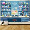Scientific Laboratory Background Banner - Polyester Fabricfor Birthdays Weddings Schools Indoor and Outdoor Party Decoration