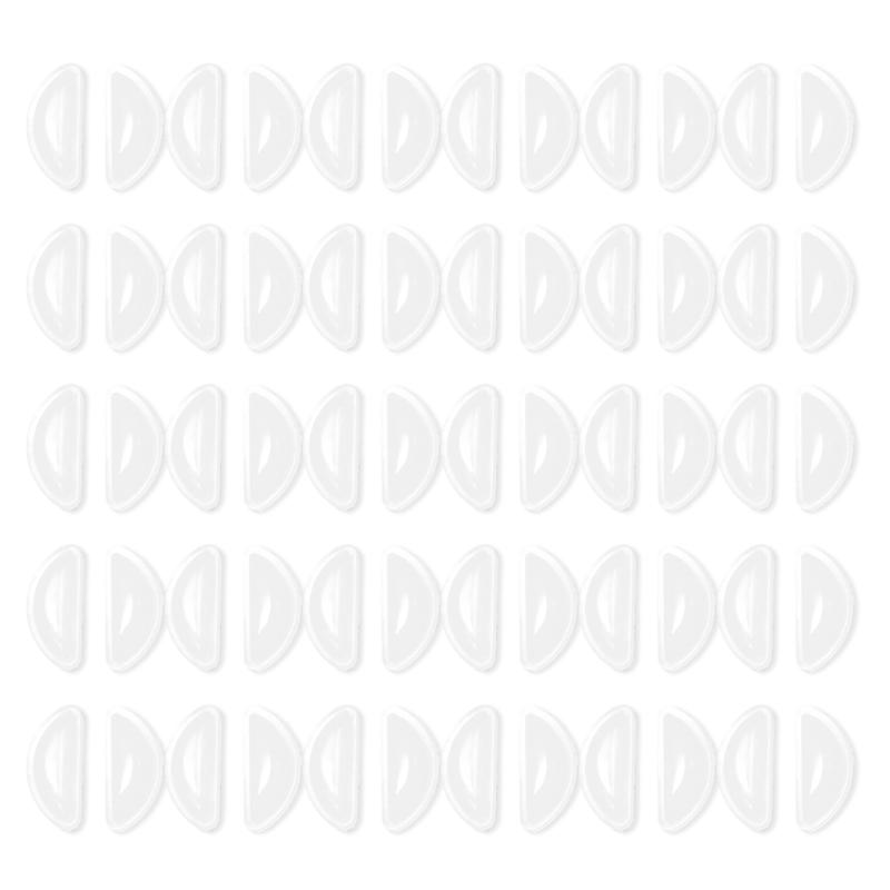 30 Pairs 1mm Clear Nose Cushions Anti Slip Silicone Pads Secure for Full Frame Glasses and Sunglasses