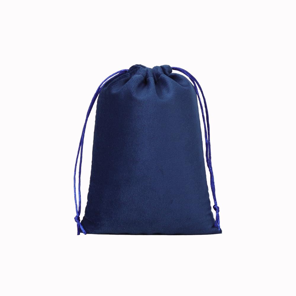 Black Custom Velvet Drawstring Jewelry Pouch