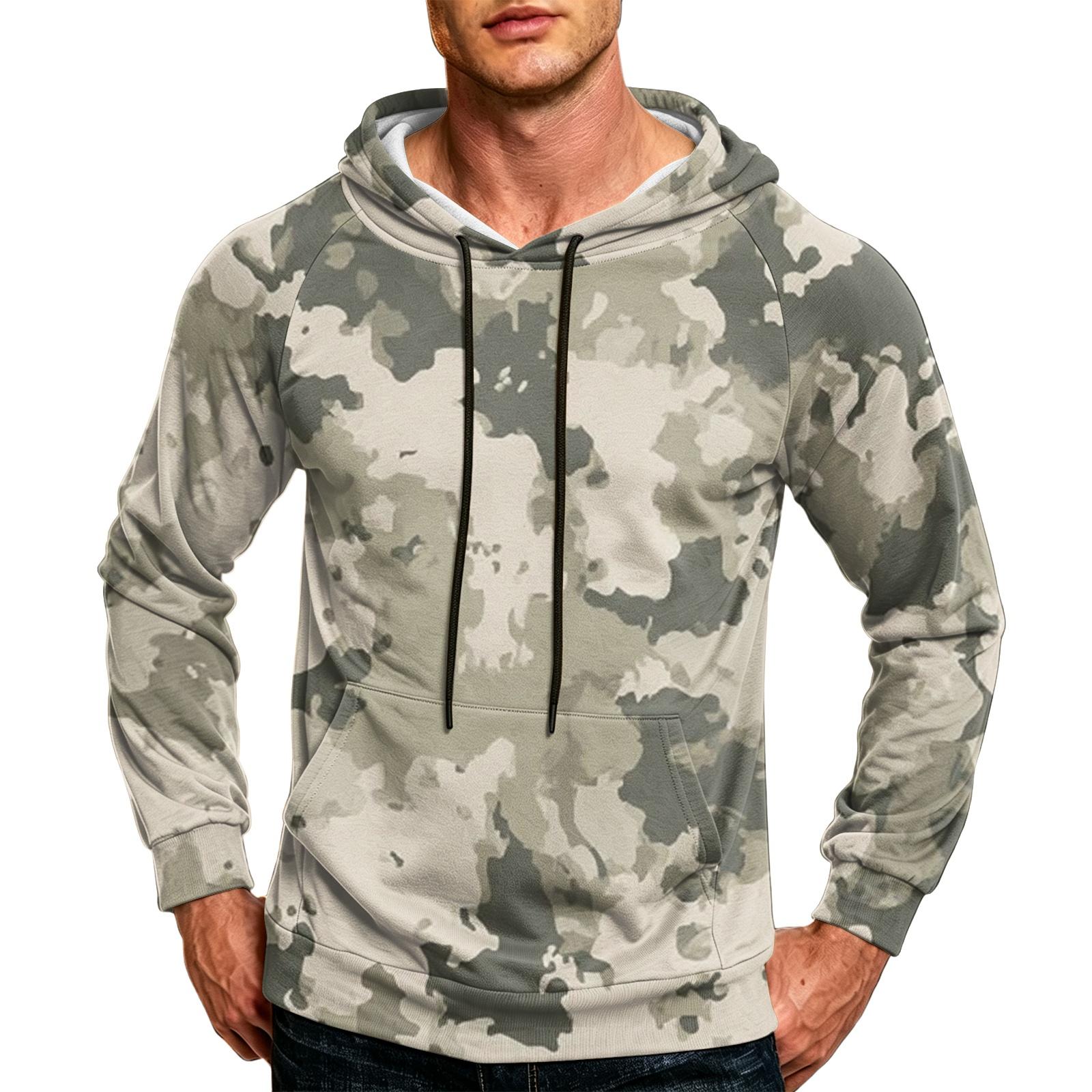 Men s Color Relaxed Fit Hoodie with Pocket and Drawstring XL