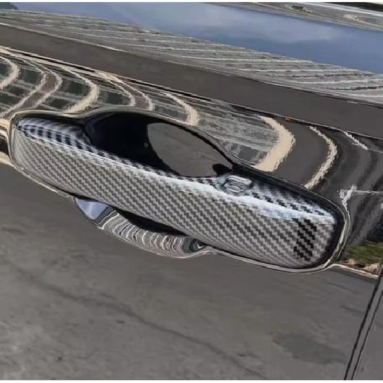 Carbon Fiber Exterior Door Handles Cover Trim 4pcs For Honda CRV CR-V -2025