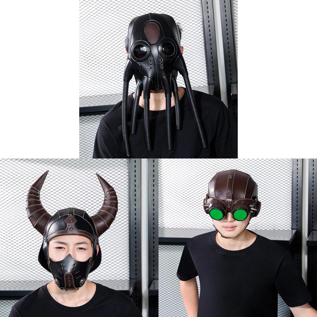 Steampunk Plague Doctor Mask Pu Material For Costume Parties And Stage Performances