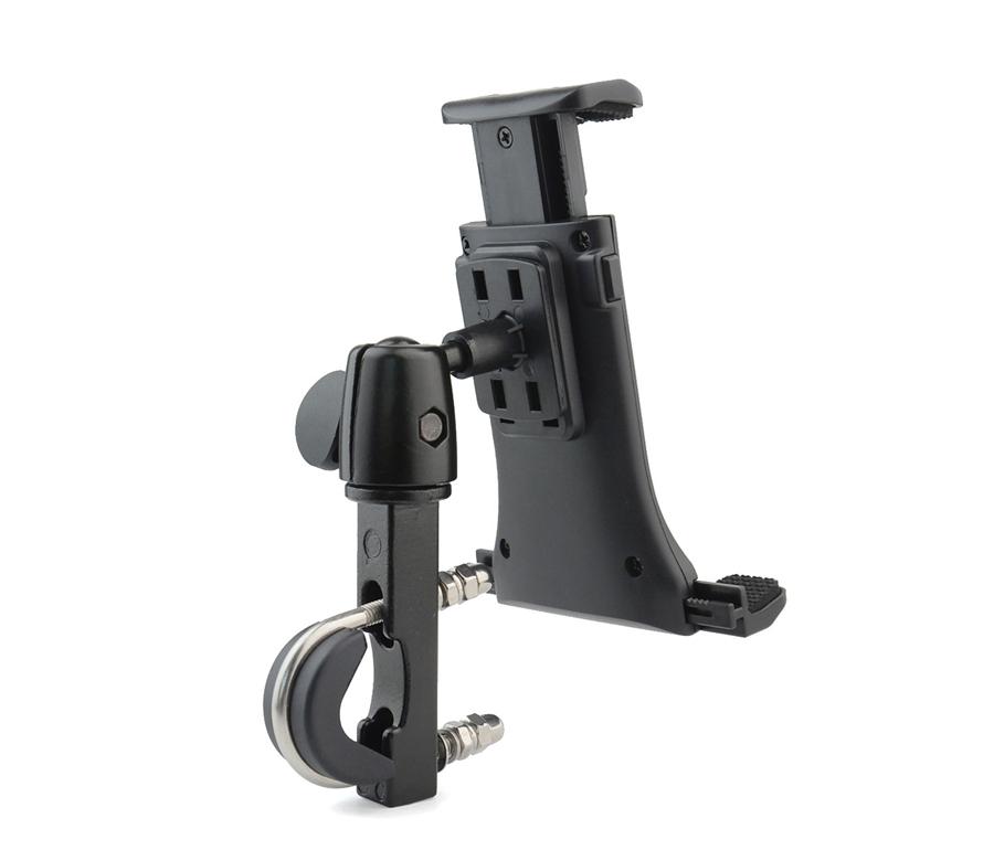 Motor Mount Bracket Tablet PC Stand Holder Alloy 360° Rotating GPS For 4-12''