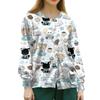 Women's Long Sleeve Top, Casual Uniform with Print, Single Pocket, Lightweight Work Shirt for