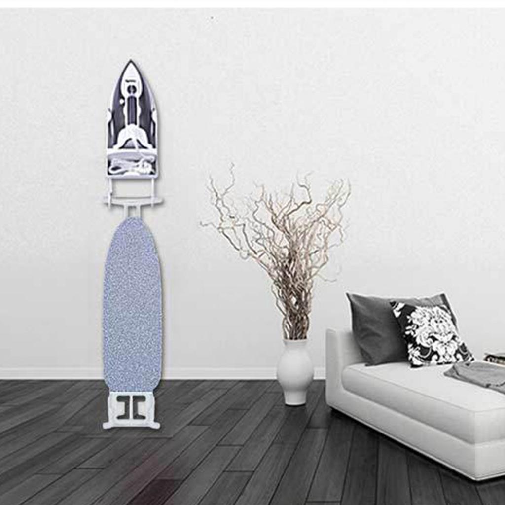 Iron Holder Wall Mounted Heat Resistant Widened Electric Iron Organizer with Hooks for Closet Hotel