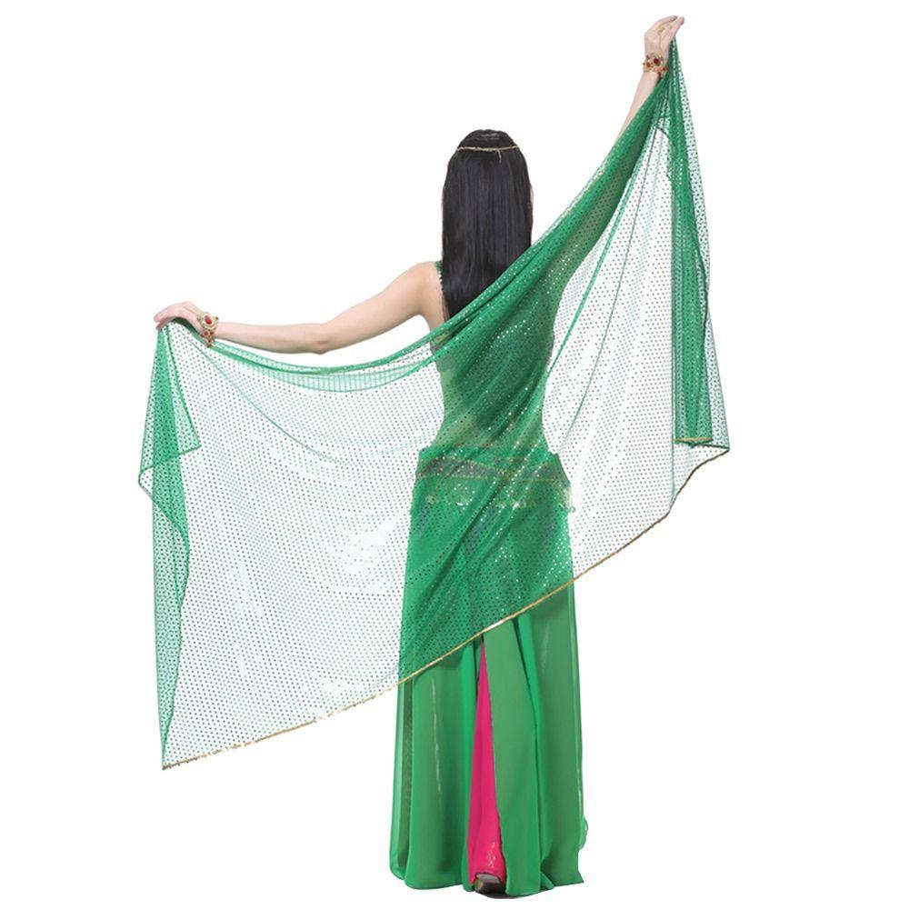 Sequins Latin Belly Dance Shawls Long Performance Shawl Fashion Dance Costumes Accessories  Dance