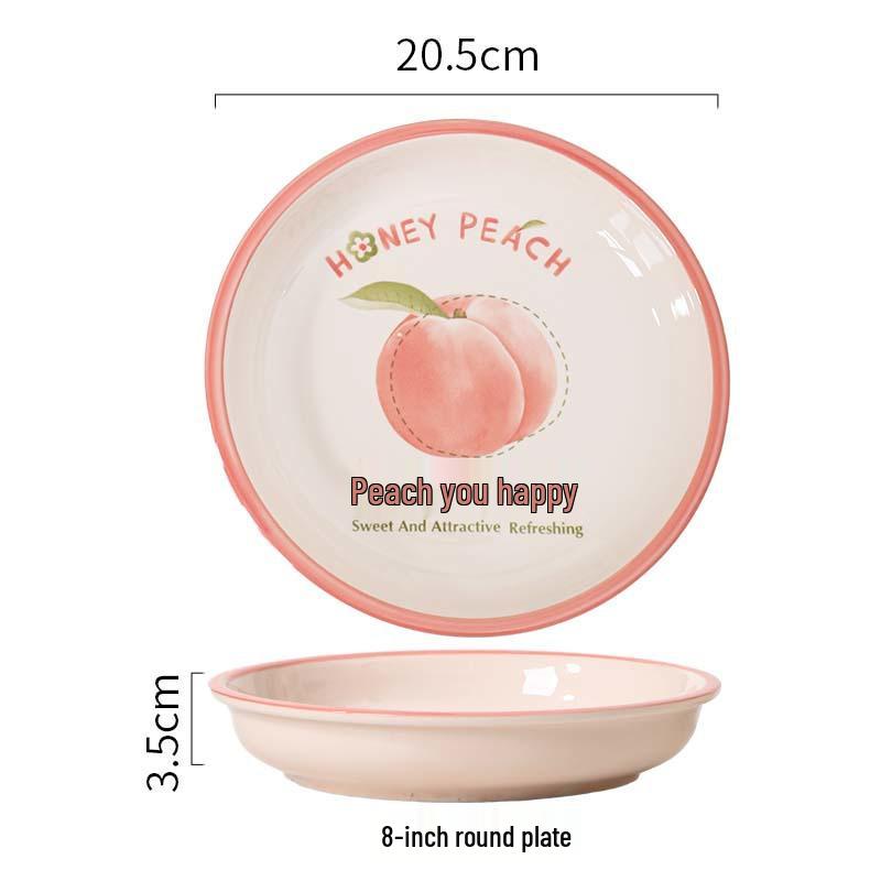 Buntes Unterglasur Keramik Geschirr Set: Reisschüssel, Teller und Suppenschüssel Kombination