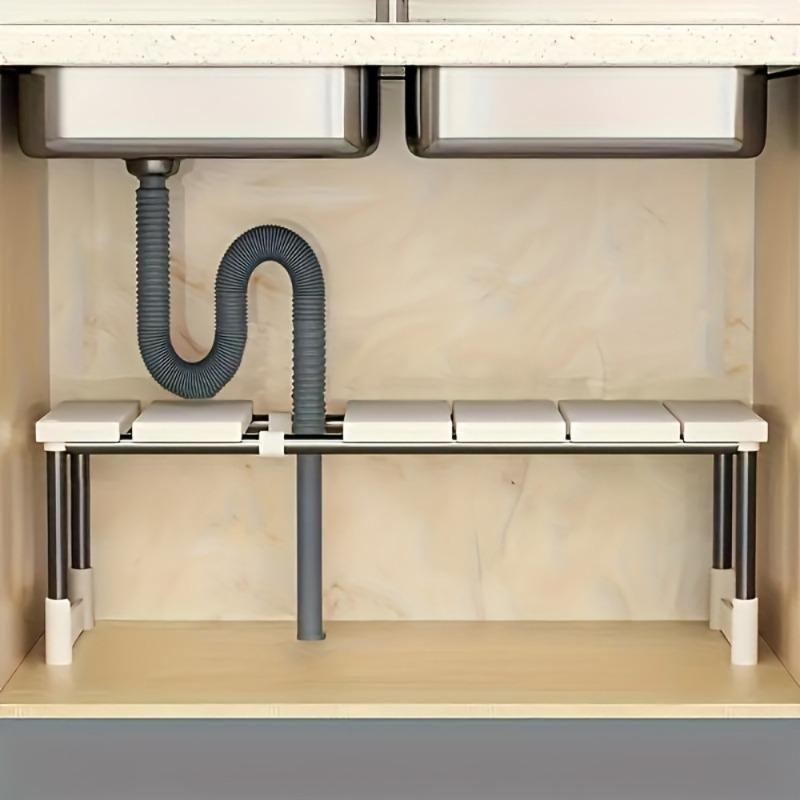 

Smart Under-Sink Rack! Adjustable 1/2-Tier Shelf. Sturdy Non-Hollow Design. Maximize Cabinet Space Instantly 1-tier білий