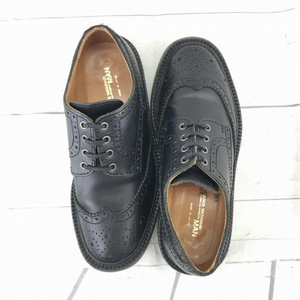 COMME Des GARONS / Junya Watanabe Leather Wingtip Shoes Black /XS / 25.0-26.0cm/(USED)