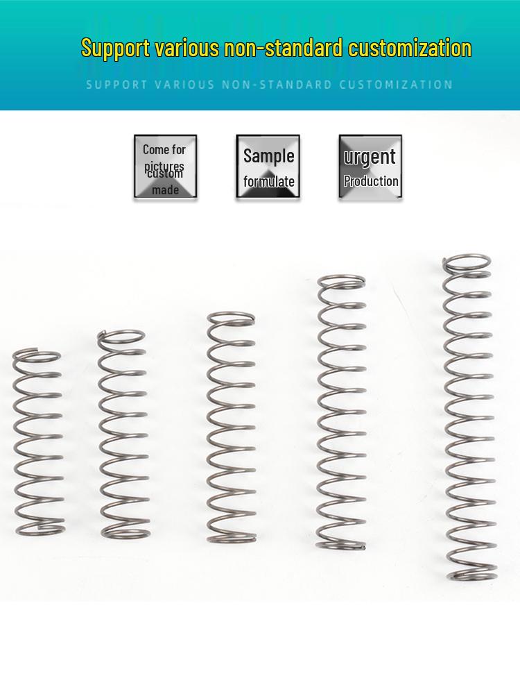 Small Mechanical Compression Spring: 0.4mm Wire, 2-8mm Outer Diameter