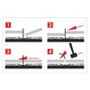 Awtools Tile Levelling System Standard 1.5Mm - 7-15Mm - Clip 50Pcs + Wedge 50Pcs