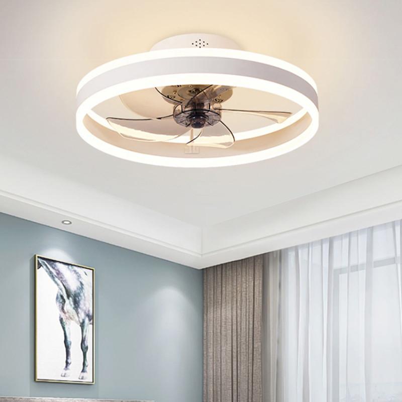 19.6 inchs Adjustable Brightness Electric Ceiling Fan Light DC Motor Strong Wind Ceiling Fan Bedroom LED Lighting Fan Lamp