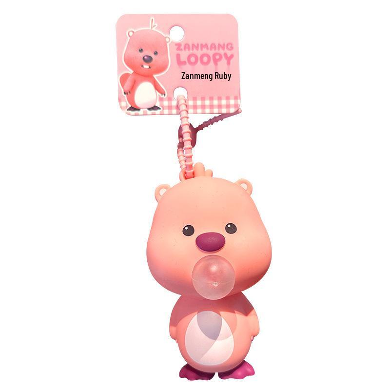 Loopy Bubbles Squishy Keychain Ruby Doll Pendant for Backpacks and Bags (2024 Edition)