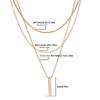 Gold Silber Layering Halskette Leichte Legierung Schmuck Mehrschichtiges Design Stapelbare Kette Für Frauen Modisches Geschenk