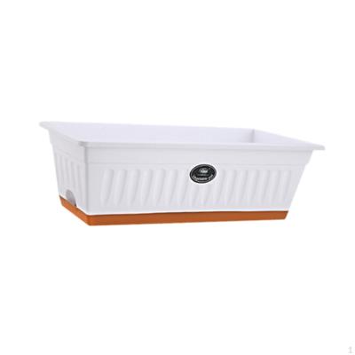 Flower Window Box Vegetable Planter Rectangle 50x19x16cm Windowsill with Drainage Holes for