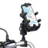 Motorcycle Phone Holder with Vibration Dampener & Secure Lock, Anti-Theft Motorcycle Phone Mount Handlebar Phone Holder