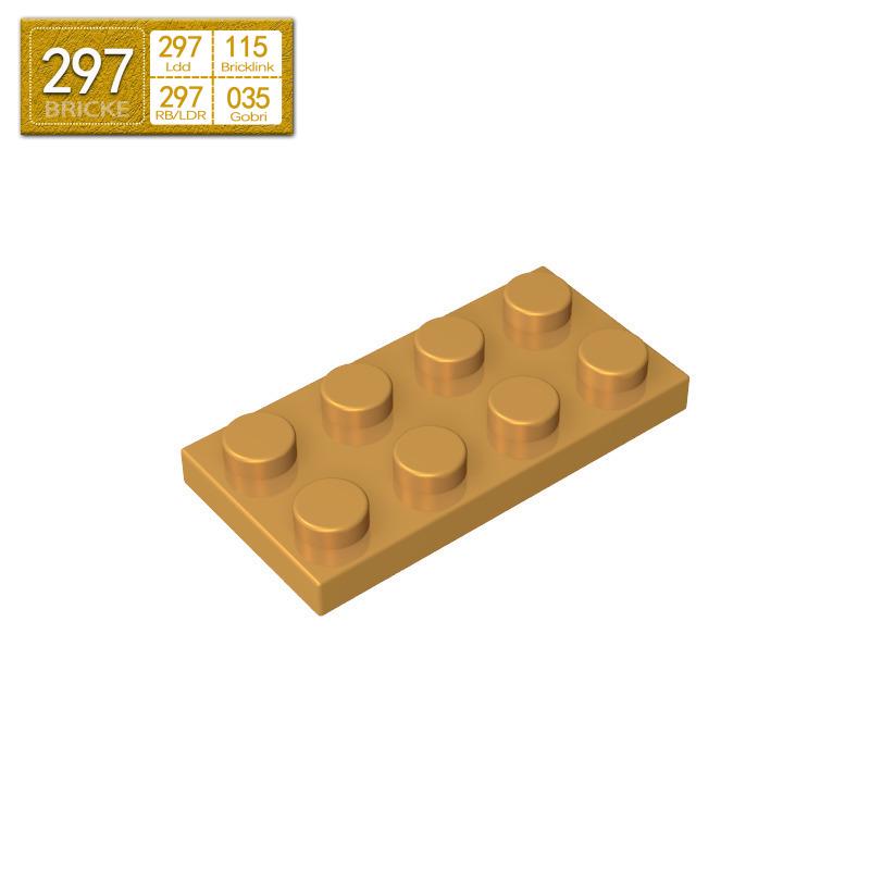 BRICKE 2x4 Compatible Building Plates for LEGO 3020 MOC Parts - Small Thin Bricks
