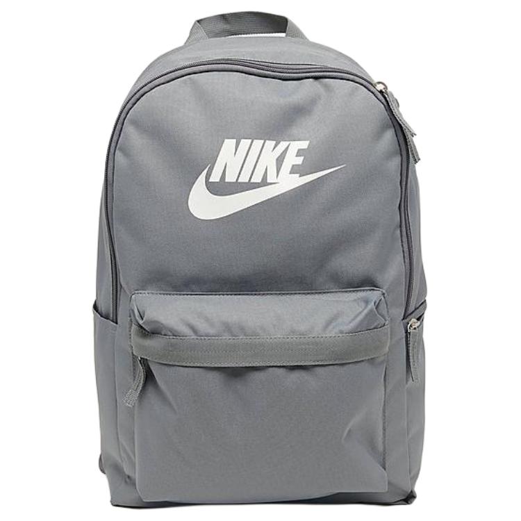 Nike 25L Logo Print Zipper Closure Polyester Backpack Unisex Backpack Smoke-Gray DC4244-063 Smoke Gray