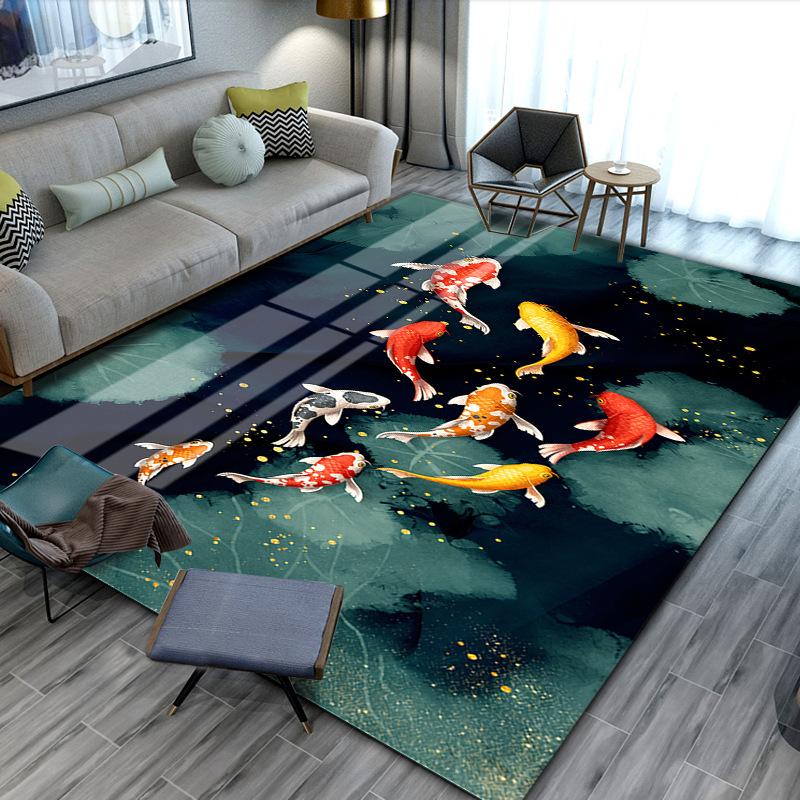 Crystal Velvet Carpet For Home Living Room Area Rug Couch Coffee Table Mat Bedroom Floor Mat Stain Resistant Soft Plush Carpet