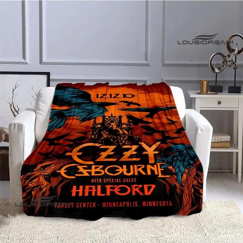 Ozzy Osbourne Retro Personality Blanket Warm Beautiful Blanket Flannel Soft and Comfortable Home Travel Blanket Birthday Gift