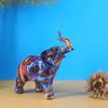 Kreativ Färg Linje Graffiti Elefant Staty Europeisk Graffiti Konst Djur Skulptur Personlig Hem Skrivbordsdekoration Prydnader