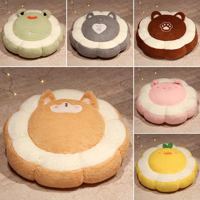 Animal Flower Seat Cushion Autumn And Winter Thickened Chair Cushion Cute Dog Piggy Children Tatami Floor Mat Female