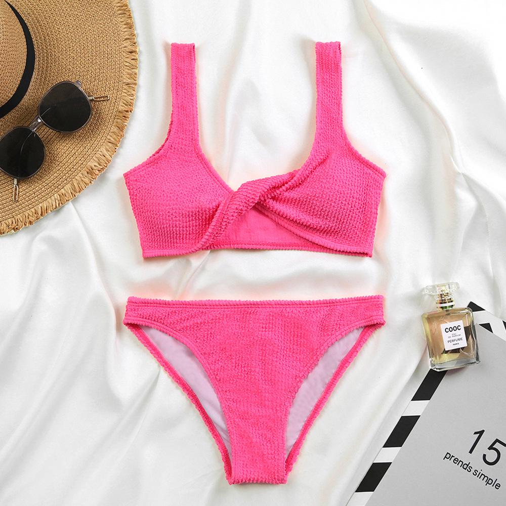 High-Waisted Special Fabric Fashion Bikini Swimsuit for Women