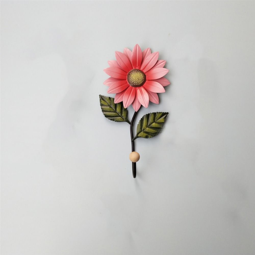 Iron Art Daisy Key Hook Wall Mounted Over Door Hanger Storage Wall Hook  Clothing