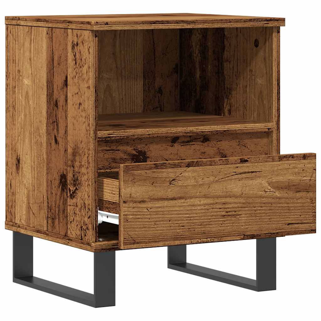 Nightstand Vintage Wood Look 40 X 35 X 50 Cm Engineered Wood