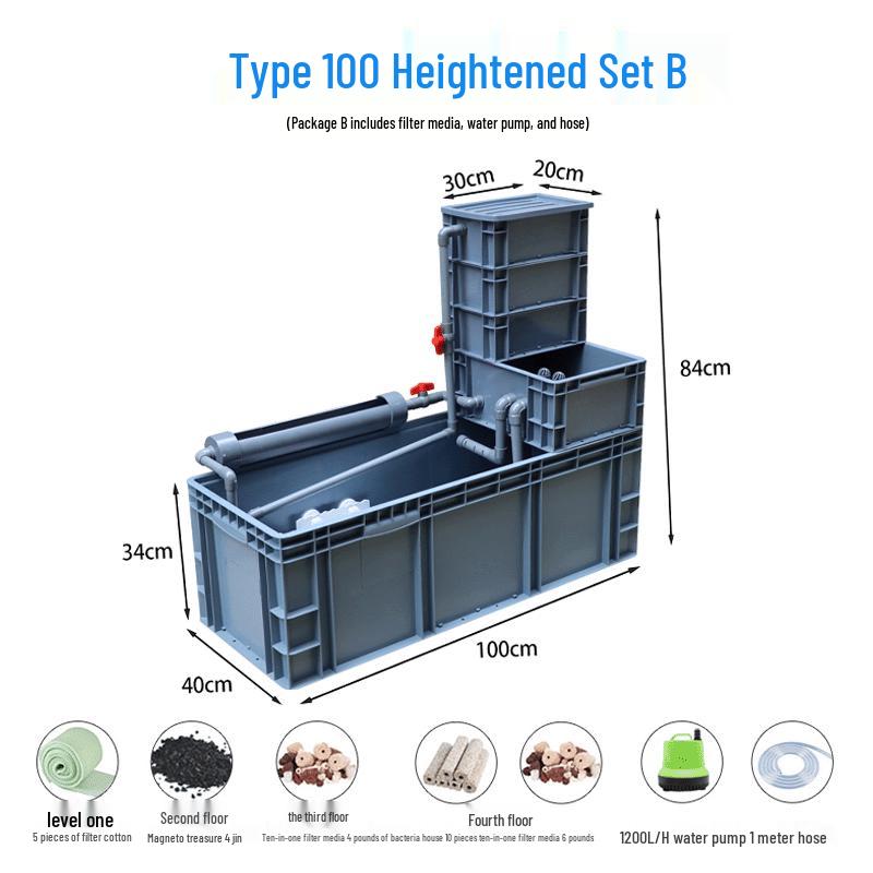 Enhanced Turtle Tank with Filter and Water Change System