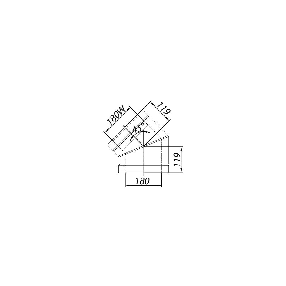 ADAM DW Elbow Fi 180 45°