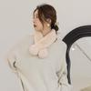 Women Winter Real Rabbit Fur Scarf With Button Fashion Female Warm Natural Soft Fur Scarves High Quality Neck Warmer Double ball