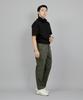 Seinteukeulu Wide Cut Crop Half-Band Pants Wch-327 Khaki