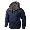 Men's Winter Fleece-Lined Cotton Jacket - Warm, Thick Hooded Coat, Dad Style