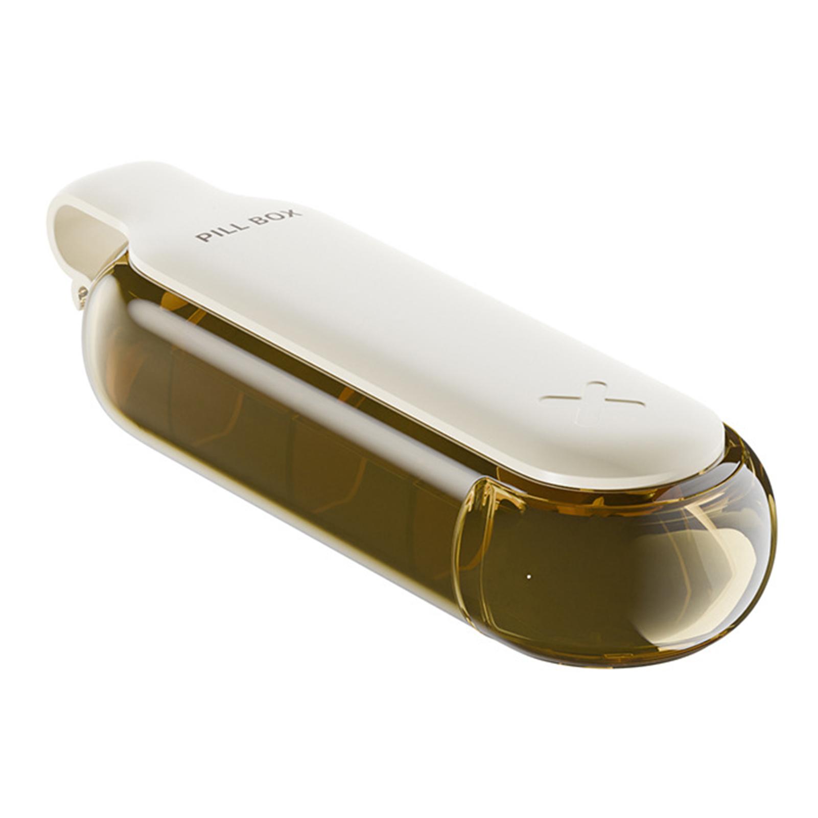 

Mini Portable Small Pillbox Portable 4 Compartment Medicine Case For Supplement абрикосовий