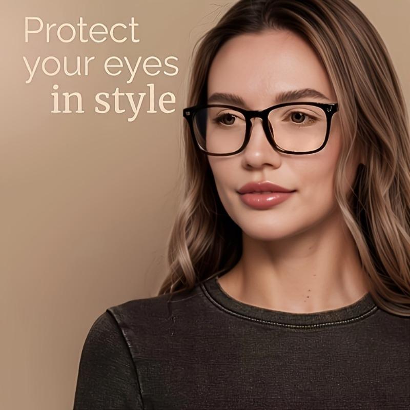 1PCS Retro Flat Glasses for Men Women Anti Blue Light Computer Glasses Anti Box Rice Nail Frame