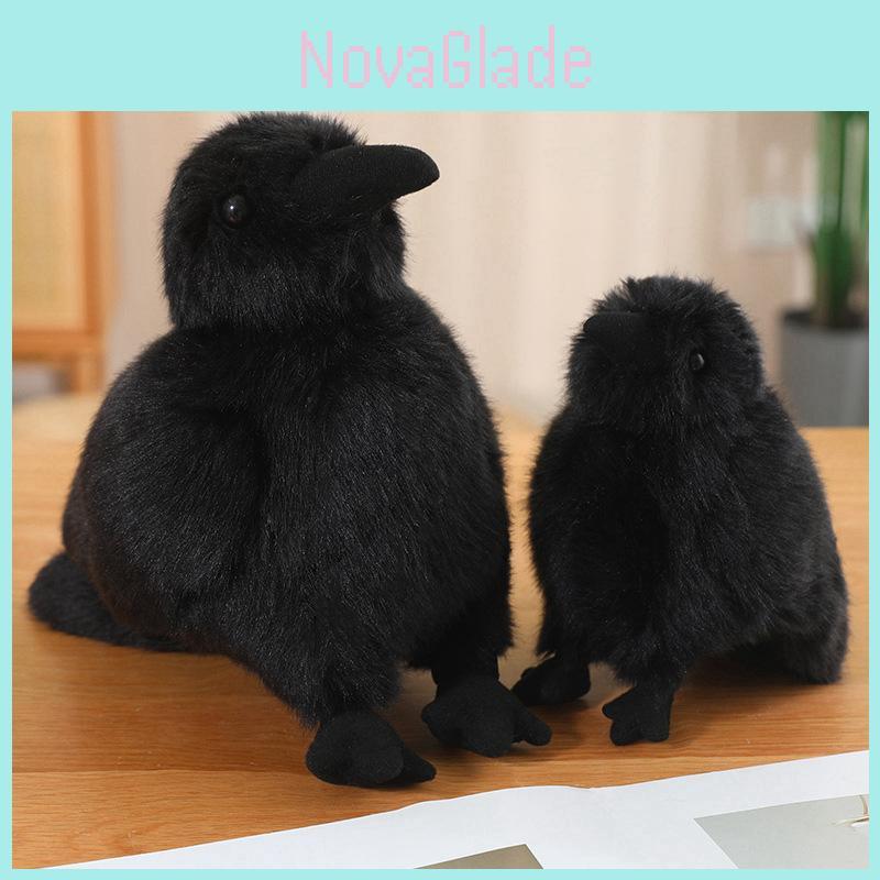 Realistic Crow Plush Toy For Home Decoration Perfect Gift For Kids And Dark Aesthetic Lovers