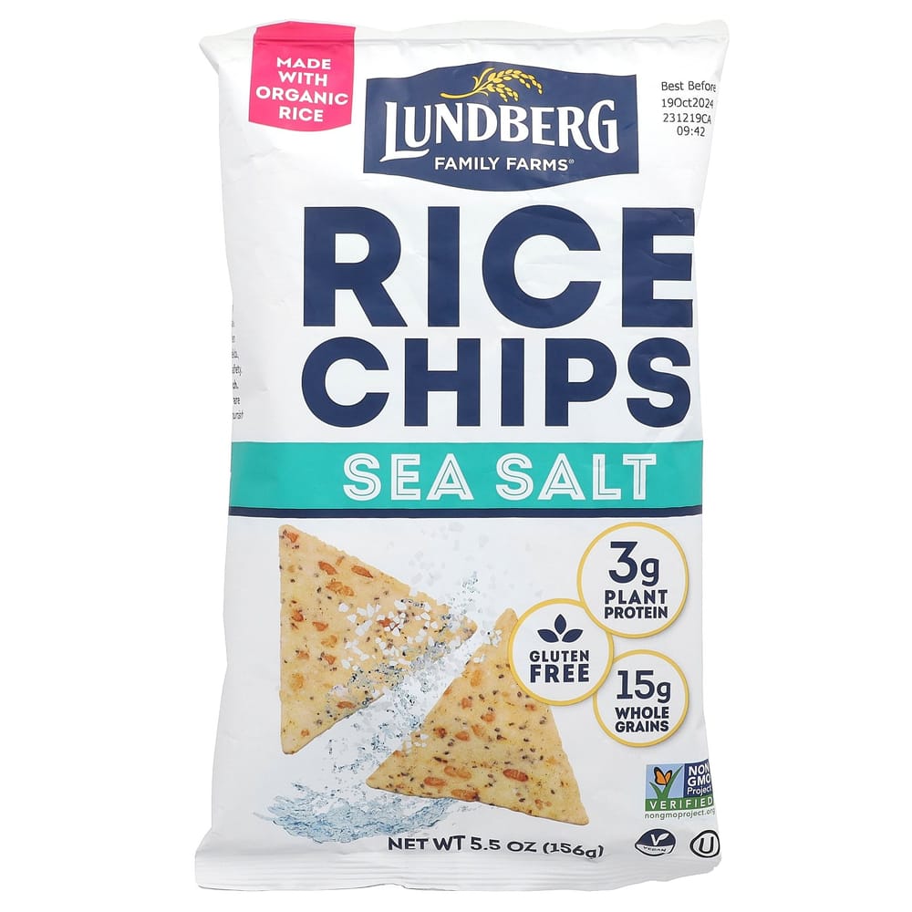 iHerb Rice Chips, Sea Salt, 156g (5.5 oz)