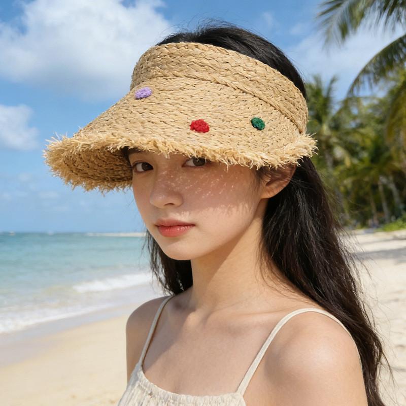 Womens Summer Straw Hat With Breathable Wicker Material And Sun Protection