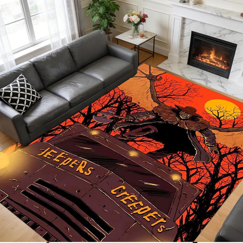 Crystal Velvet Rug Soft Non Slip Indoor Floor Mat Home DecorJeepers Creepers The Creeper