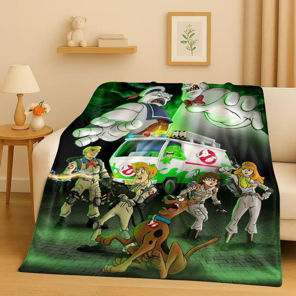 3D Horrorfilm G-Ghostbusters Cartoon Flanelldecke, Ultraweiche Warme Plüschdecke für Zuhause Schlafzimmer Bett Sofa Abdeckung Büro Kinder