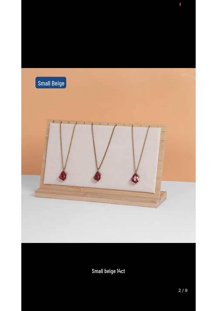 Large Bamboo Wood Necklace Display Stand for Jewelry and Pendants