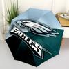 Philadelphia Eagles LOGO Print Automatic Umbrella, 8 Rib Iron Frame, Plastic Handle, Suitable for Outdoor Travel &Daily , Ideal Gift