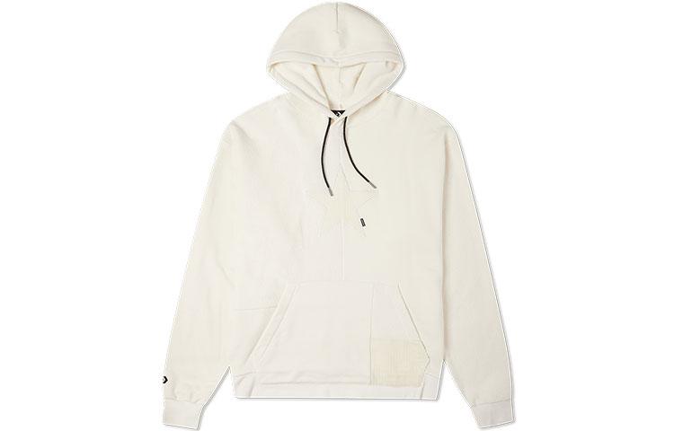 Converse Corduroy Patchwork Fleece Lined Thermal Pullover Sweatshirt Men s White 10023517-A01 XXL
