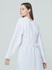 Nub V Neck Shirt Long Dress - White