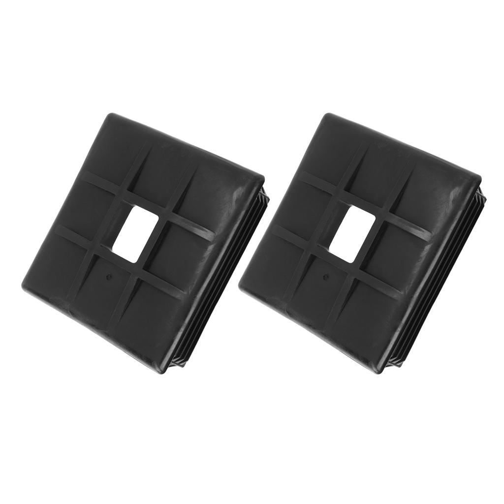 2 Pcs 4in Square Bumper Cap ABS Pipe Hole Plug End Protector Cover Concealed Sewage Hoses for RV Cam